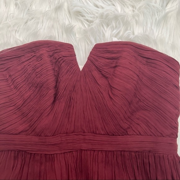 J. Crew Nadia Strapless Bridesmaid Dress Burgundy - Picture 6 of 13